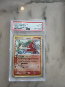 2006 POKEMON EX HOLON PHANTOMS #11 LATIAS-REVERSE FOIL PSA 8 - Image 3