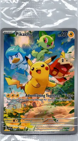 Pokemon Pikachu SVP 027 Scarlet & Violet Paldea Evolved ETB Promo SEALED - Image 1