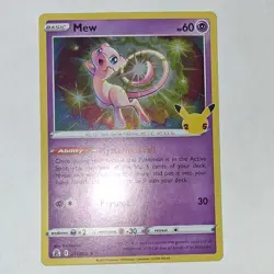 Pokemon Mew 011/025 Celebrations Holo Rare Basic Psychic 60 HP - Image 1