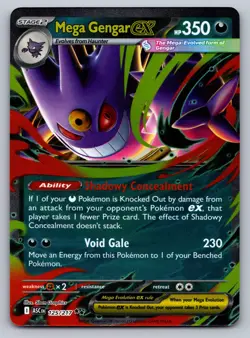 Pokemon Mega Gengar ex 125/217 Ascended Heroes Ultra Rare NM - Image 1