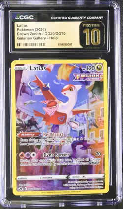 Pokemon TCG Latias Galarian Gallery Crown Zenith GG20/GG70 CGC Pristine 10 - Image 1