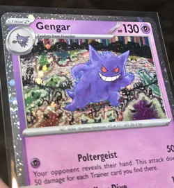 Gengar (Cosmos Holo) SV 151 EN 094/165 Pokemon Sams Club promo + Dragonite - Image 1