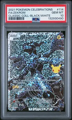 2021 POKEMON CELEBRATIONS CLASSIC COLL #114 FULL ART/ZEKROM PSA 10 - Image 1