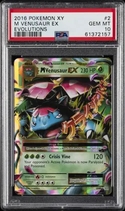 2016 POKEMON XY EVOLUTIONS #2 M VENUSAUR EX PSA 10 - Image 1