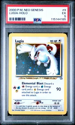 2000 Pokemon Lugia Holo Neo Genesis #9 PSA 5 - Image 1