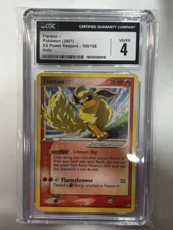 2007 Pokemon TCG Flareon Power Keepers Gold Star Holo - Image 1