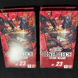 2x Sealed Bandai One Piece Card Game Red Shanks Starter Deck ST23 50 Cards - Image 1
