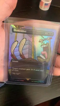 1x Dismember, Foil - 7011, Spongebob Secret Lair RARE Bonus Card, MTG NM - Image 1