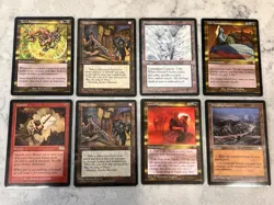 MTG 8 card Lot: 1995-2000 Gold / Artifact / Red / Land - Image 1