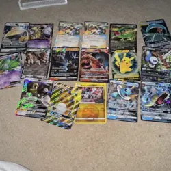Pokemon TCG *JUMBO GX/V Lot 17x Holo Cards - Pikachu, Gyarados, Vaporeon, Raichu - Image 1