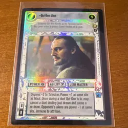 Star Wars Qui-Gon Jinn - Jedi Master SWCCG Card 2001 Decipher Ultra Rare URF - Image 1