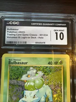 Pokemon TCG Bulbasaur Classic Collection 2023 Holo Card 001/034 CGC Mint 10 - Image 4