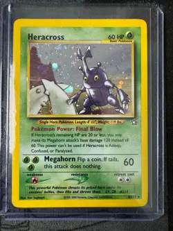 Heracross Holo 6/111 Neo Genesis Rare WOTC Pokemon Card 2000 Unlimited Vintage - Image 1
