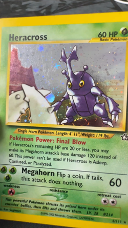 Heracross Holo 6/111 Neo Genesis Rare WOTC Pokemon Card 2000 Unlimited Vintage - Image 2