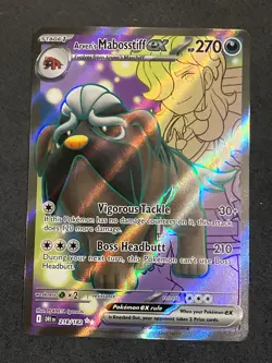 Arven’s Mabosstiff EX Pokemon Destined Rivals - Full Art Ultra Rare Card 218/182 - Image 1