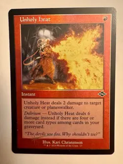 MTG - Unholy Heat - Retro Frame - Modern Horizons 2 - Near Mint FOIL - Image 1