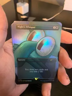 1x Night's Whisper, Foil, Spongebob Squarepants Secret Lair Drop, MTG NM - Image 1