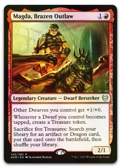 Magda, Brazen Outlaw #142 (Foil) (NM) Kaldheim KHM Magic MTG - Image 1