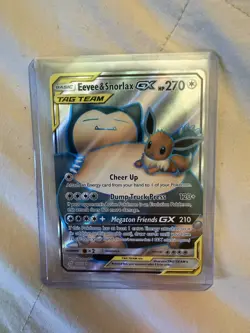 Eevee & Snorlax Tag Team GX, 171/181 2019 Pokemon Card. - Image 1