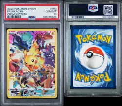 2023 POKEMON SWORD & SHIELD CROWN ZENITH #160 FULL ART/PIKACHU PSA 10 - Image 3