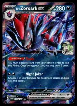 N's Zoroark ex 098/159 Double Rare Journey Together Pokemon LP - Image 1