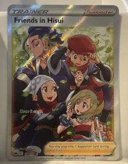 Pokemon Friends in Hisui 148/159 Crown Zenith Ultra Rare Full Art Holo Trainer - Image 1