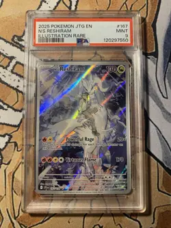 Pokemon TCG N's Reshiram 167/159 JTG ENG PSA 9 - Image 1