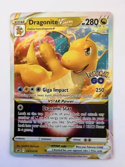 Dragonite VSTAR SWSH236 Pokemon GO Promo Holo 2022 280 HP Giga Impact Vstar NM - Image 1