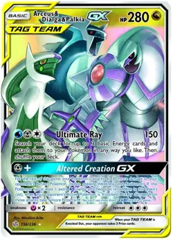 1x Arceus & Dialga & Palkia Tag Team GX - 156/236 - Ultra Rare NM-Mint Pokemon S - Image 1