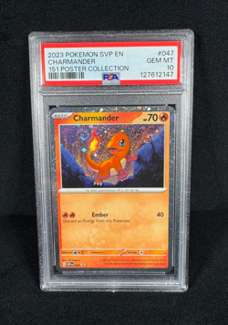 Pokemon Charmander SVP Black Star Promo 2023 151 Poster Collection PSA 10 GEM MT - Image 1