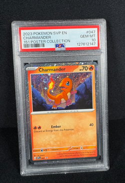 Pokemon Charmander SVP Black Star Promo 2023 151 Poster Collection PSA 10 GEM MT - Image 2