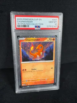 Pokemon Charmander SVP Black Star Promo 2023 151 Poster Collection PSA 10 GEM MT - Image 3