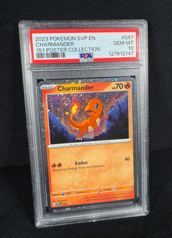 Pokemon Charmander SVP Black Star Promo 2023 151 Poster Collection PSA 10 GEM MT - Image 4