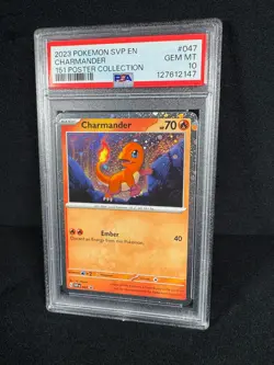 Pokemon Charmander SVP Black Star Promo 2023 151 Poster Collection PSA 10 GEM MT - Image 5
