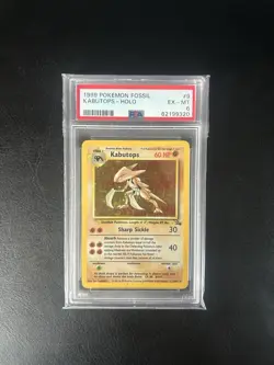 Pokemon TCG Holo Kabutops PSA 6 Fossil 9/62 - Image 1