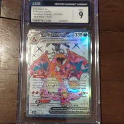 Pokemon Charizard ex 215/197 SV03 Obsidian Flames Ultra Rare Holo CGC 9 HP330 - Image 1