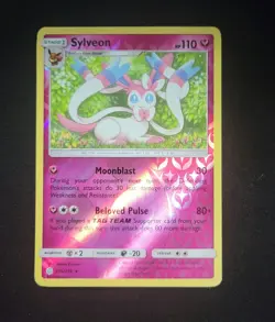 Pokemon TCG Cosmic Eclipse Reverse Holographic Sylveon 155/236 Near Mint - Image 1