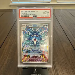 2023 POKEMON OBF EN-OBSIDIAN FLAMES ILLUSTRATION RARE #200 PALAFIN PSA 10 - Image 1