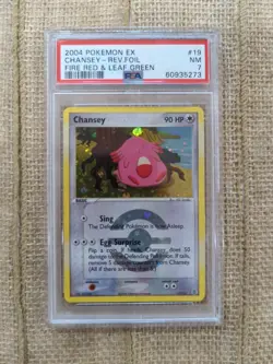 PSA 7 Graded 2004 Pokemon EX Chansey - Rev. Foil Fire Red & Leaf Green #19 - Image 1