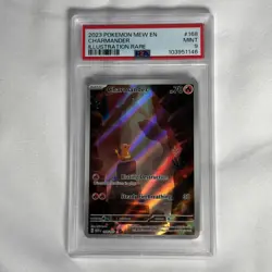 2023 POKEMON MEW EN-151 ILLUSTRATION RARE #168 CHARMANDER PSA 9 - Image 1