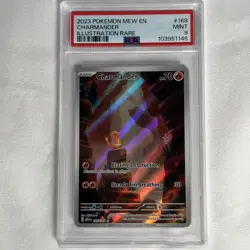 2023 POKEMON MEW EN-151 ILLUSTRATION RARE #168 CHARMANDER PSA 9 - Image 4