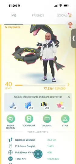 Pokemon Go (Stage 40 ) Shiny Legendary Rayquaza ( 14 Shinys) - Image 1