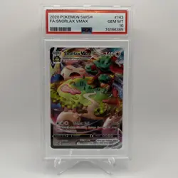 PSA 10 Snorlax VMAX Pokemon TCG 142/202 SWSH 142 GEM MINT #142 2020 - Image 1