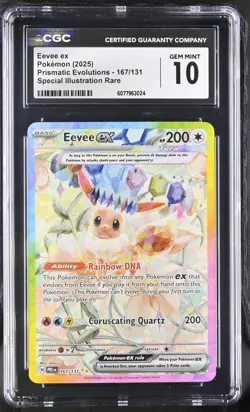 Pokemon TCG GRADED Eevee ex 167/131 PRE SIR GM 10 CGC ENG - Image 1