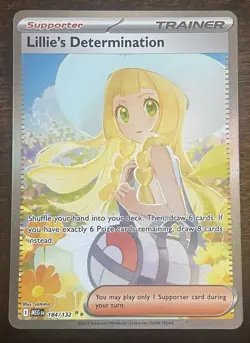 Lillie's Determination 184/132 Me01: Mega Evolution Holo Pokemon - Image 1