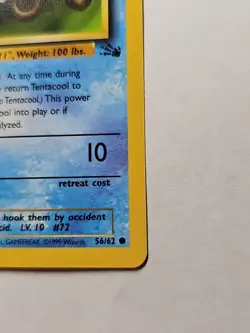 1999 Pokemon TCG Tentacool 56/62 English - Image 5