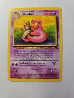 Slowbro 1st Edition Fossil 43/62 WOTC Vintage Pokemon 1999 Original - Image 2