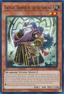 Yugioh! 3x Tactical Trainer of the Six Samurai ROTA-EN020 Rage of the Abyss - Image 1