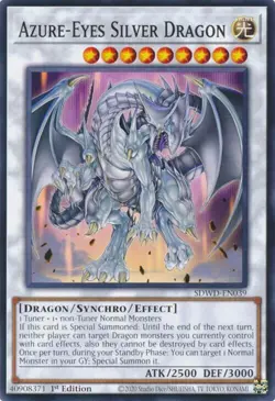 Yugioh! Azure-Eyes Silver Dragon x3 SDWD-EN039 Structure Deck - Image 1