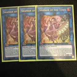 Yu-Gi-Oh! Shaman Of The Tenyi RIRA-EN044 Ultra Rare 1st Edition NM x3 playset - Image 1